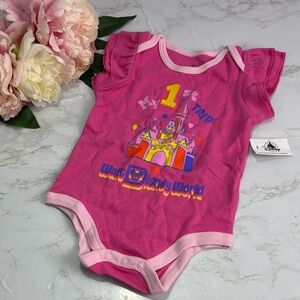 Disney Parks Pink Girls My 1ST Trip 12-18 Months Onesie New With Tags